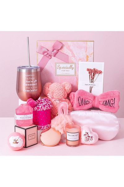 COOYA 14 PCS Bath Gift Set with Gift Box, Self Care Spa Gifts,  Gift Set for Women,