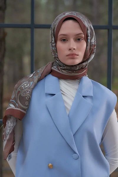 ED Scarf Σάλι Heritage Gazel - Καφέ