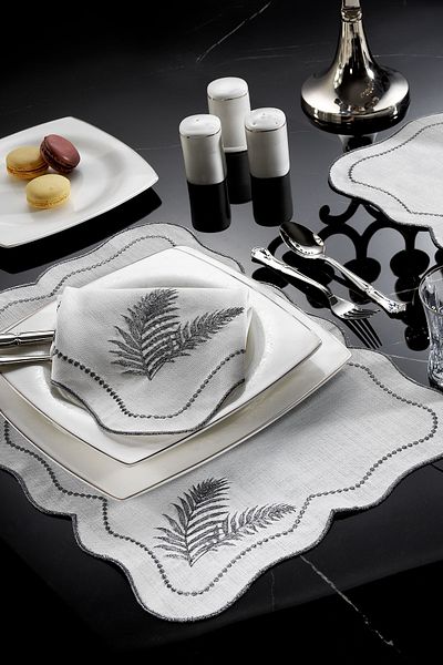 ZEBRA CASA Συσκευασία φύλλων 2 American Service Cream/ασημί