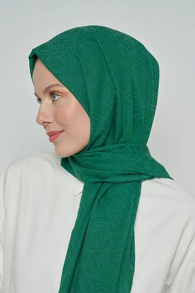 ED Scarf Şal mătăsos Jacquard - Model în dungi