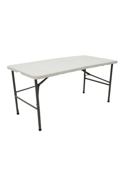 smart home طاولة بلاستيكية قابلة للطي باللون الأبيض/الأسود