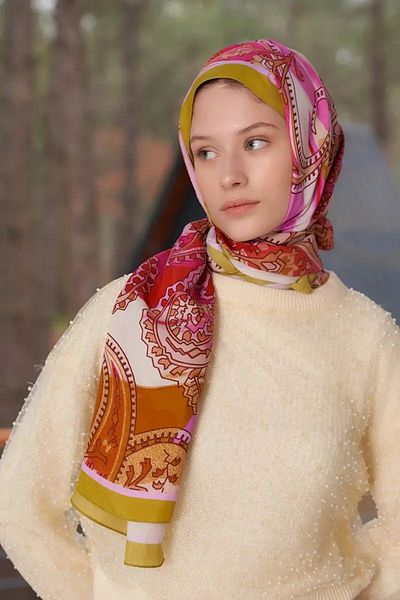 ED Scarf Heritage Sepia Shawl - Λαδιού Πράσινο