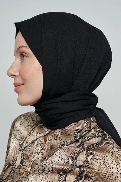 ED Scarf Şal din bumbac cu dungi negre