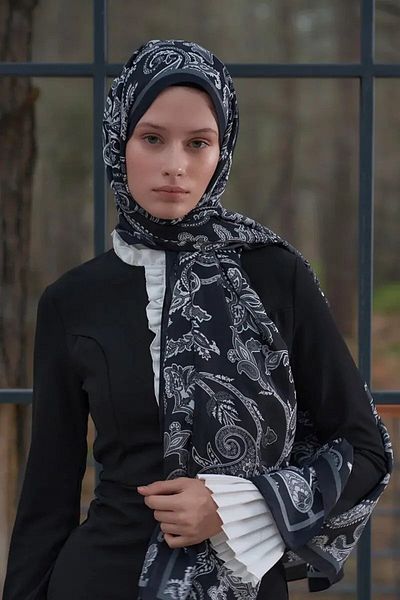ED Scarf Heritage Alâ Shawl - Black