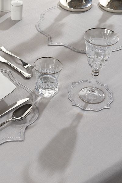ZEBRA CASA Ester 6-Piece Cocktail Napkin Grey/silver
