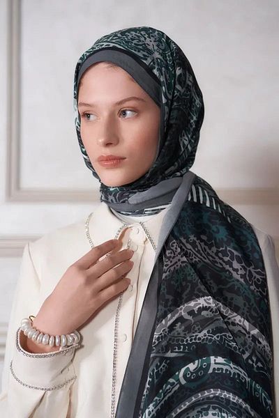 ED Scarf Heritage Hare Shawl - Σκούρο Πράσινο