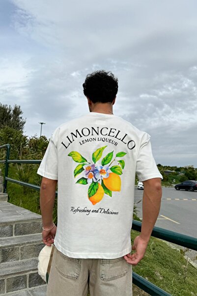 Flaw Wear Limoncello Štampano Ecru Oversize kroj majica