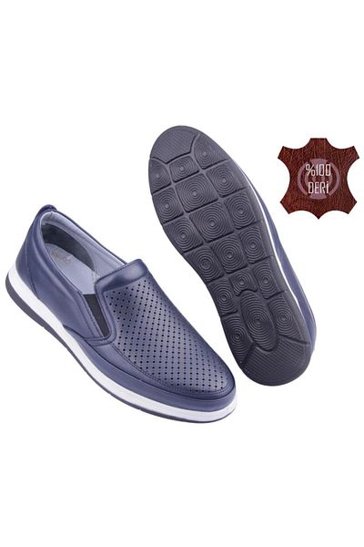 DETECTOR Genuine Leather Orthopedic Perforated Men's Casual Shoes 046