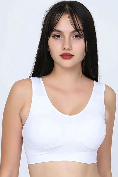 bazaar-turkey all you need 707 Battal Thick Strap Bamboo Bustier Bra with Removable Pads