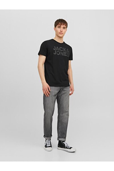 Jack & Jones Férfi emblémával nyomtatott, legény nyakú póló - Corplogo