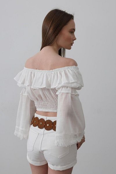 pazarella Silky Blouse - White