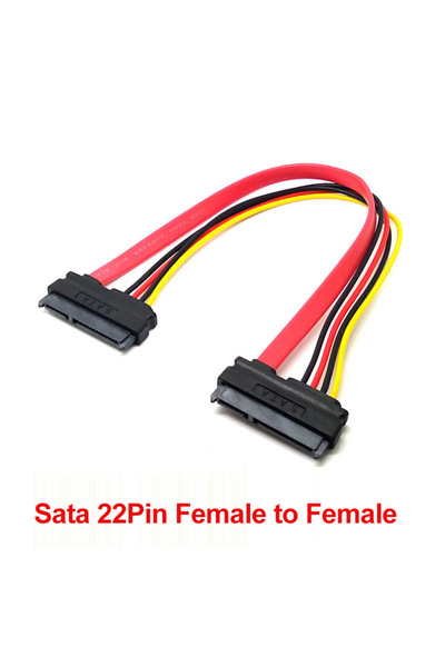 Choice كابل محول SATA من ذكر إلى أنثى بطول 25 سم من OULLX، 22 سنًا، مزود بموص...