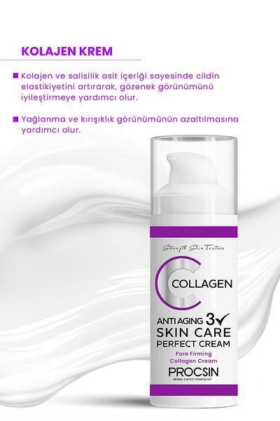 PROCSIN 50 ml Collagen Cream - Anti-Aging and Wrinkle