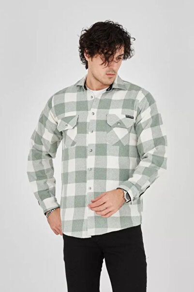 JANES Чоловіча сорочка-рубашка - зелена