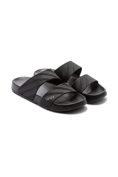 Twigy Kevin Striped Men's Slippers Black 40/45