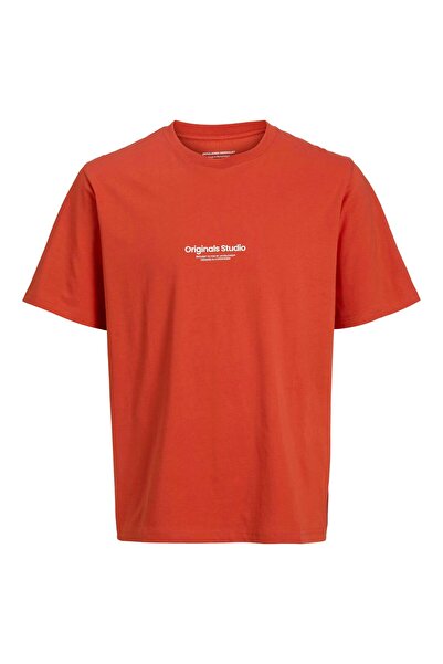 Jack & Jones Orange Jorvesterbro Tee Ss Crew Neck Noos