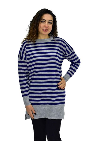 BAGLAN Oversize Women's Striped Sweater - Bgl-St04083