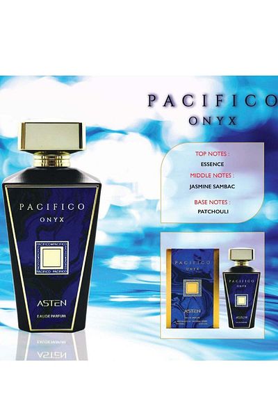 lattafa Pacifico Onyx By Asten Eau De Parfum 100Ml - باسيفيكو أونيكس من آستن أو دي بارفان 100 مل