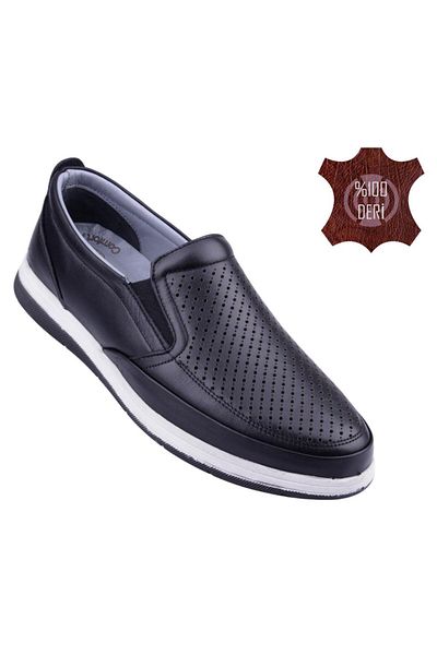DETECTOR Genuine Leather Orthopedic Perforated Men's Casual Shoes 046