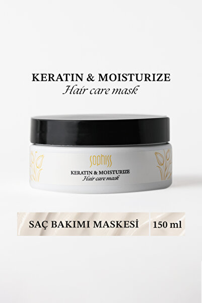 Premium Yıpranmış Saçlar için Onarıcı Keratin Saç Bakım Maskesi 150 ml