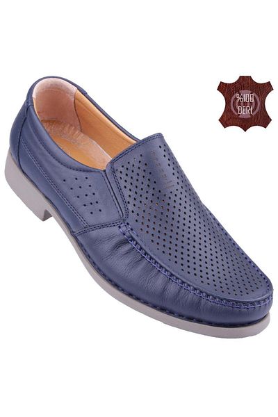 DETECTOR Genuine Leather Orthopedic Perforated Men's Casual Shoes Dtc0288-2