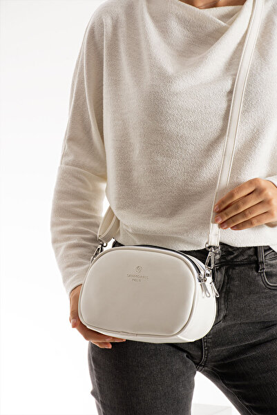 Çanta Trend Women's Faux Leather Adjustable Cross Strap 2 Compartment Shoulder Bag