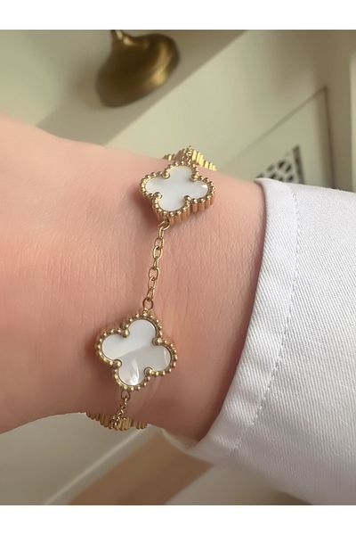 ECEMSEL Clover Steel Bracelet