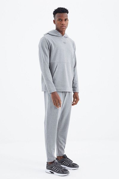 AIR JONES Ανδρική αθλητική φόρμα Rex Grey Melange Basic - 85232