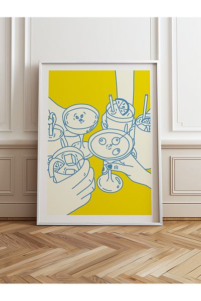 HOMEPACK Pictură cu un singur cadru din lemn Pictură poster dintr-o bucată TK/1091