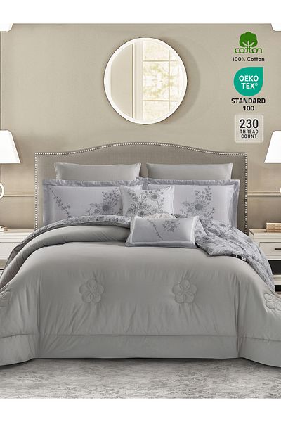 Donetella Cotton Printed Comforter Set 4-Pcs Single Size(170 X 230 Cm) With 350 GSM Filling