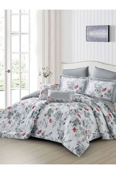 Donetella Cotton Printed Comforter Set 4-Pcs Single Size(170 X 230 Cm) With 350 GSM Filling