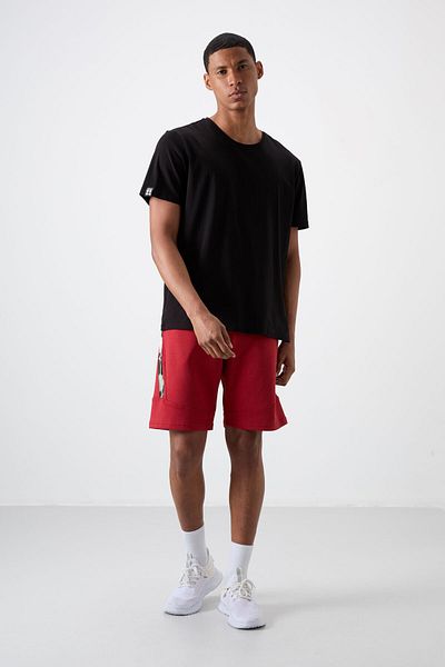 AIR JONES Pantaloni scurți pentru bărbați cu imprimeu roșu Amos - 81246