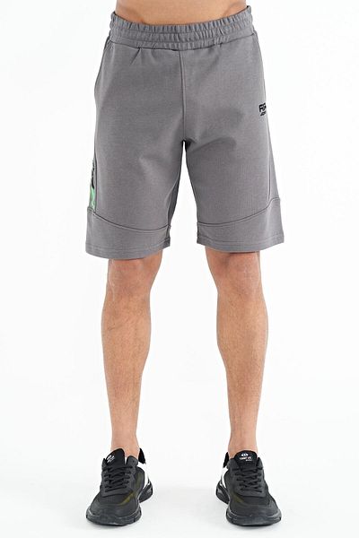 AIR JONES Ανδρικό σορτς Amos Dark Grey Printed - 81246