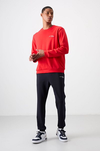 AIR JONES Navy Blue Cotton Thick Soft Comfort Fit Men's Tracksuit Suit 85254