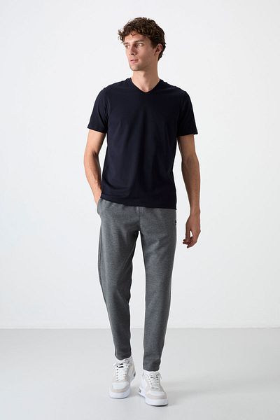 AIR JONES Ανδρικό αθλητικό παντελόνι Barnes Anthracite Melange - 84951