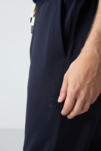 AIR JONES Σετ ανδρικής φόρμας χονδρής μαλακής υφής Navy Blue Oversize - 85261