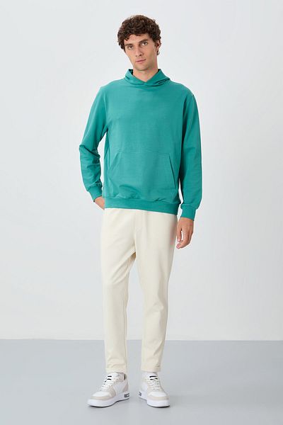 AIR JONES Μπεζ επιφάνεια με υφή Standard Fit Ανδρική φόρμα κάτω - 82154