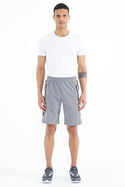 AIR JONES Ανδρικό σορτς Clive Grey Melange Standard Fit - 81249