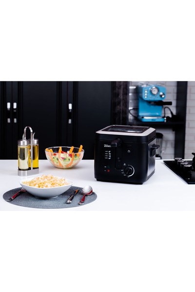 Zilan Friteuza ZLN-0010, 1600 W, 2.5 l, Termostat reglabil, Cuva detasabila, inox