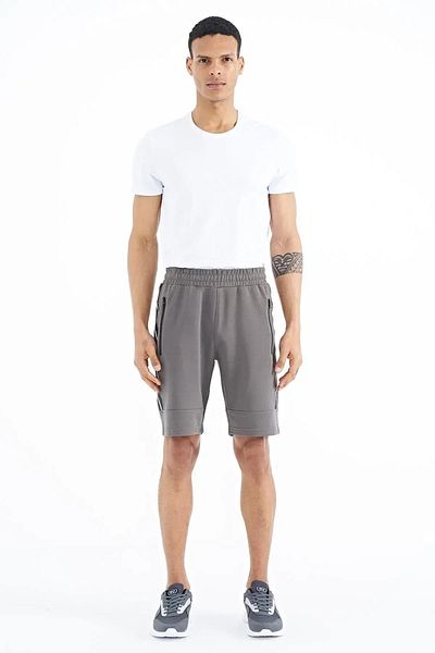 AIR JONES Ανδρικό σορτς χακί - Clive Standard Fit - 81249