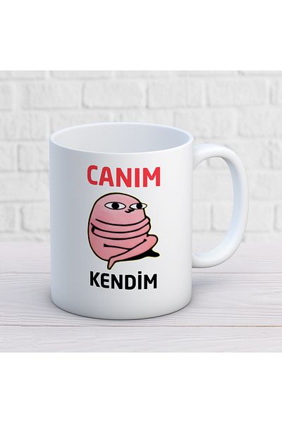 1001ATÖLYE كوب مطبوع عليه CANIM MYSELF