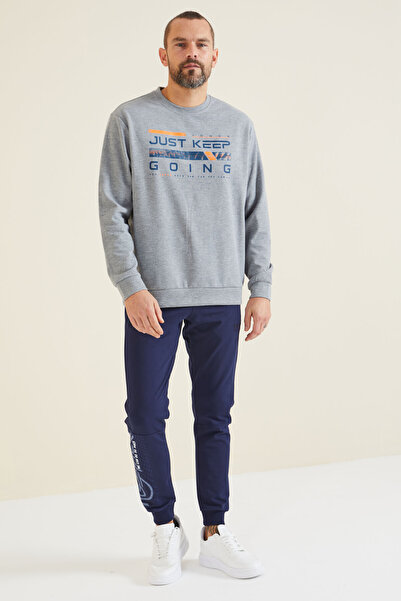 AIR JONES Lewoll Indigo Printed Men's Tracksuit Bottom - 84926