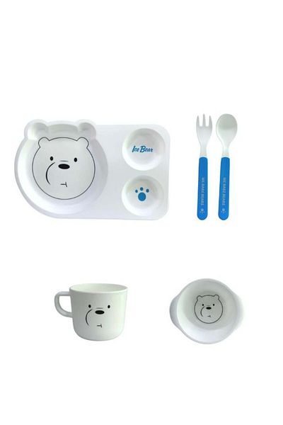 Miniso We Bare Bears Polar Bear 5-Piece Dinnerware Set