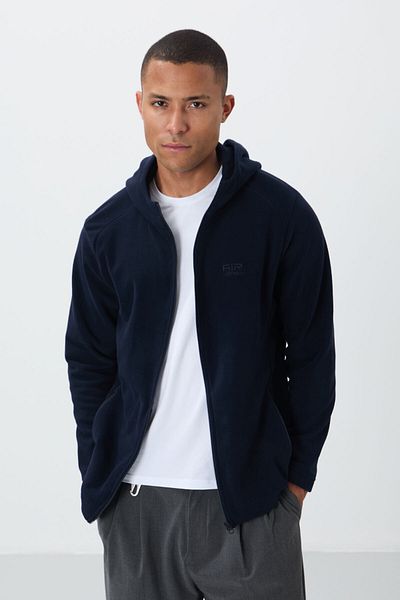 AIR JONES Connell Navy Blue Comfortable Fleece Men's Sweatshirt - 88313