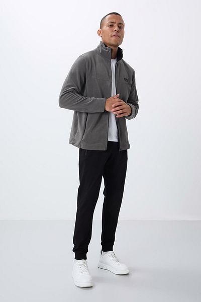 AIR JONES Ανδρικό φούτερ Hardy Dark Grey Standard Fit Fleece - 88299