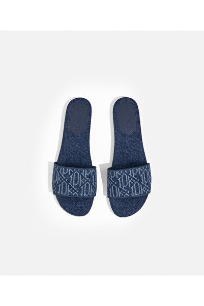 İpekyol Monogram denim terlik