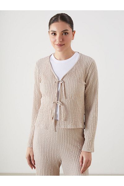 LC Waikiki Lcw V-Neck Textured Women's Cardigan