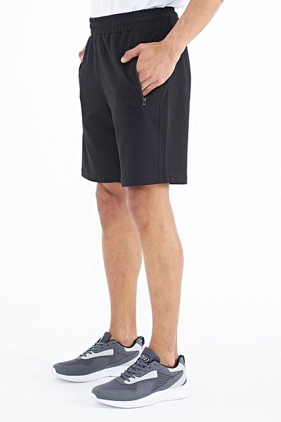 AIR JONES Pantaloni scurți Ryan Black pentru bărbați, mărimea standard, cu buzunar - 81239