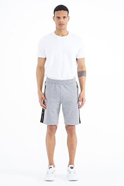 AIR JONES Ανδρικό σορτς Alfred Grey Melange Standard Fit - 81244