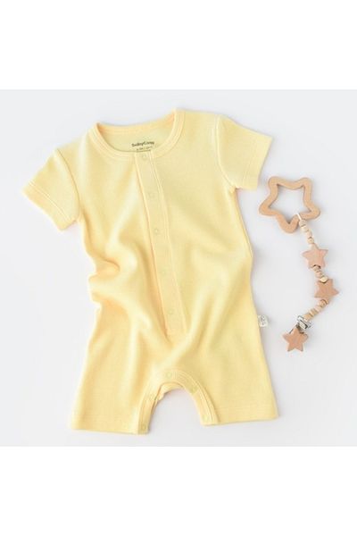 bazaar-turkey all you need Short Sleeve Jumpsuit - 1016 Light Yellow
